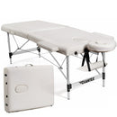 84"L Portable Massage Table Adjustable Facial Salon Spa Bed w/ Carry Case White/Black