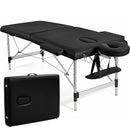 84"L Portable Massage Table Adjustable Facial Salon Spa Bed w/ Carry Case White/Black