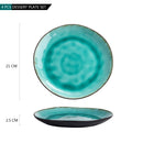 Aqua 4/8/12 Pieces Pottery Stoneware Vintage Ceramic Green