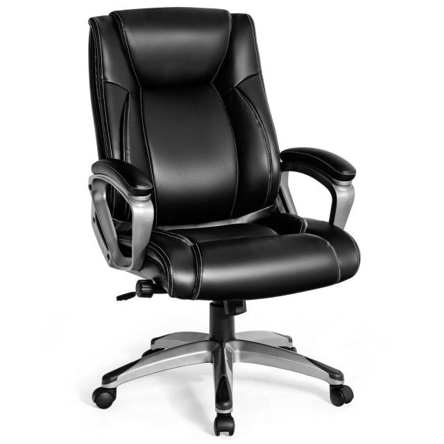 Executive Big & Tall Office Chair High Back Task Chair w/ Lumbar Support Black