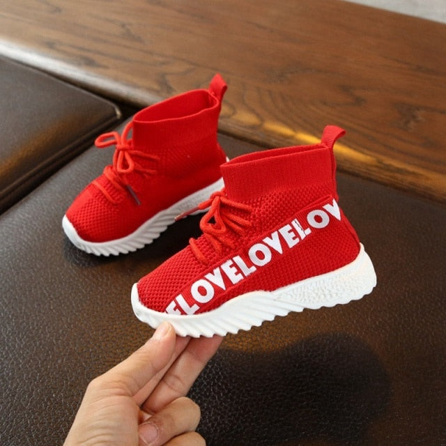 Baby Boys Girls Breathable Anti-Slip Letter Print Portable Shoes Sneakers Toddler  First Walkers