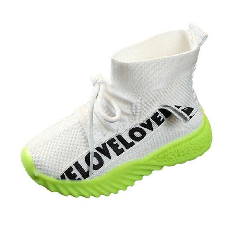 Baby Boys Girls Breathable Anti-Slip Letter Print Portable Shoes Sneakers Toddler  First Walkers