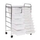 15 Drawer Rolling Storage Cart Tools Scrapbook Cosmetics Paper Organizer