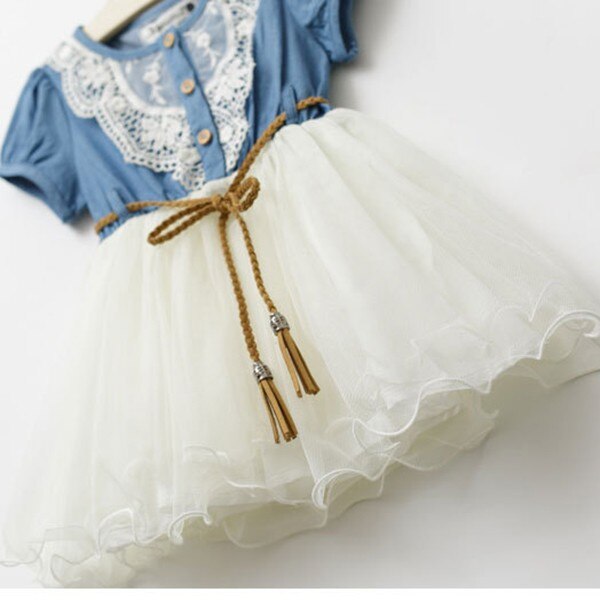 Toddler Baby Girl Short Sleeve Lace Princess Tutu Dress Kids Girl Party Dresses