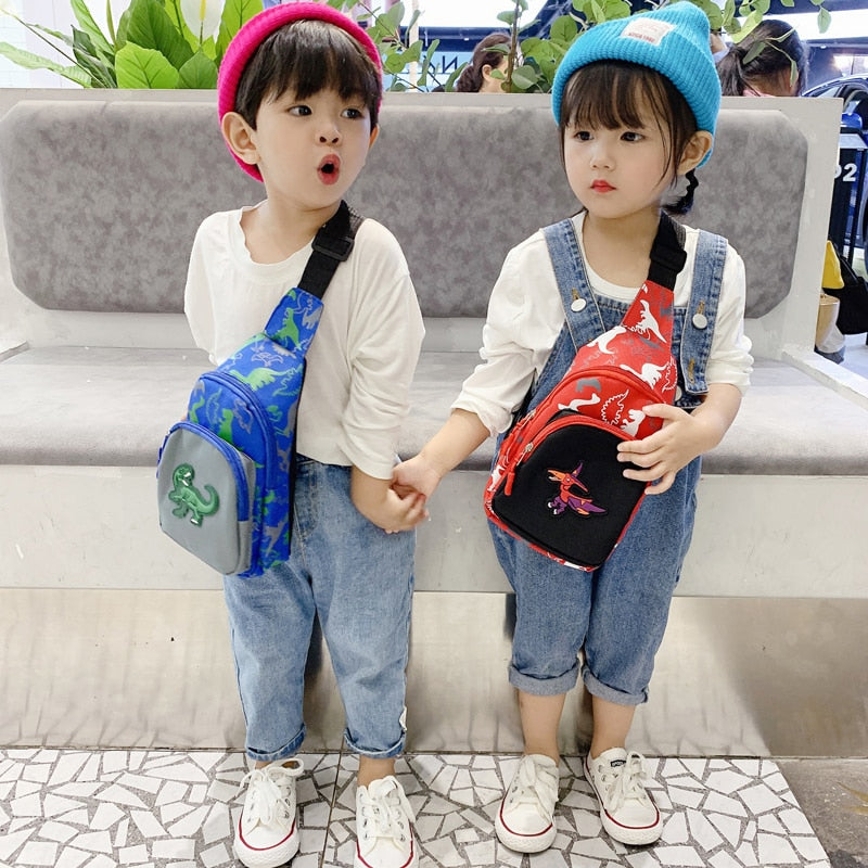 Toddler Baby Girls Boys Kids Waist Bag Handbag Belt Chest Hip Cartoon Dinosaur Crossbody Bag New Arrival