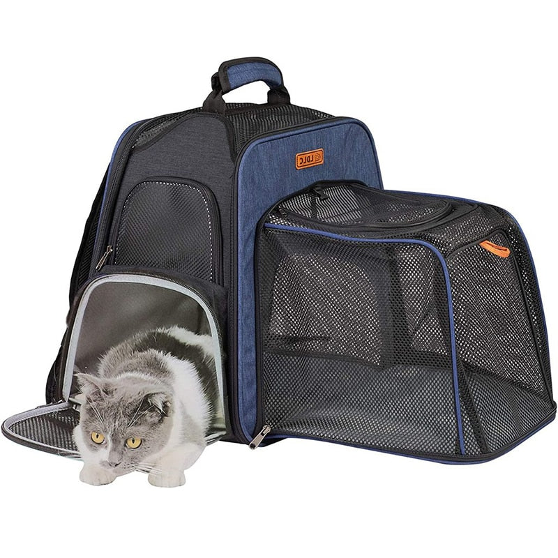 Soft Pet Backpack Carrier for Hiking -16" x 15.5" x 12" (LxHxW)