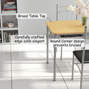 5 Piece Dining Set Table & 4 Chairs Kitchen Breakfast Furniture with Metal Legs