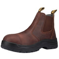 Safety Shoes Men Work Boots Genuine Leather Water  Repellent Man Male Chelsea Slip On Non-slip Ankle Boots