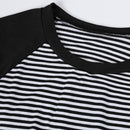 Womens Long Sleeve Stripe Maternity Nursing Dress for Breastfeeding winter pregnant dress nightgown cotton sleepwear