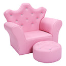 Kids Sofa Armrest Chair Couch Children Toddler Birthday Gift w/ Ottoman HW54194