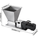 Electric Grain Mill, Stainless Steel 2-Roller Barley Crusher, Homebrews Beer Brewing Grain Crusher