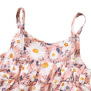 Baby Girls Dress Toddlers Summer O Neck Floral Printed Sleeveless Dress Newbron Baby Girls