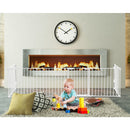 6 Panel Metal Gate Baby Pet Fence Safe Playpen Barrier Wall-mount Multifunction HW63353WH