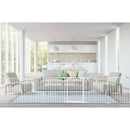 6 Panel Metal Gate Baby Pet Fence Safe Playpen Barrier Wall-mount Multifunction HW63353WH