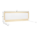 59" Breathable Baby Children Toddlers Bed Rail Guard Safety Swing Down Beige