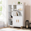 Floor Storage Cabinet Free Standing Wooden Display Bookcase Side Decor Furniture