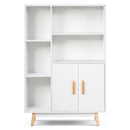 Floor Storage Cabinet Free Standing Wooden Display Bookcase Side Decor Furniture