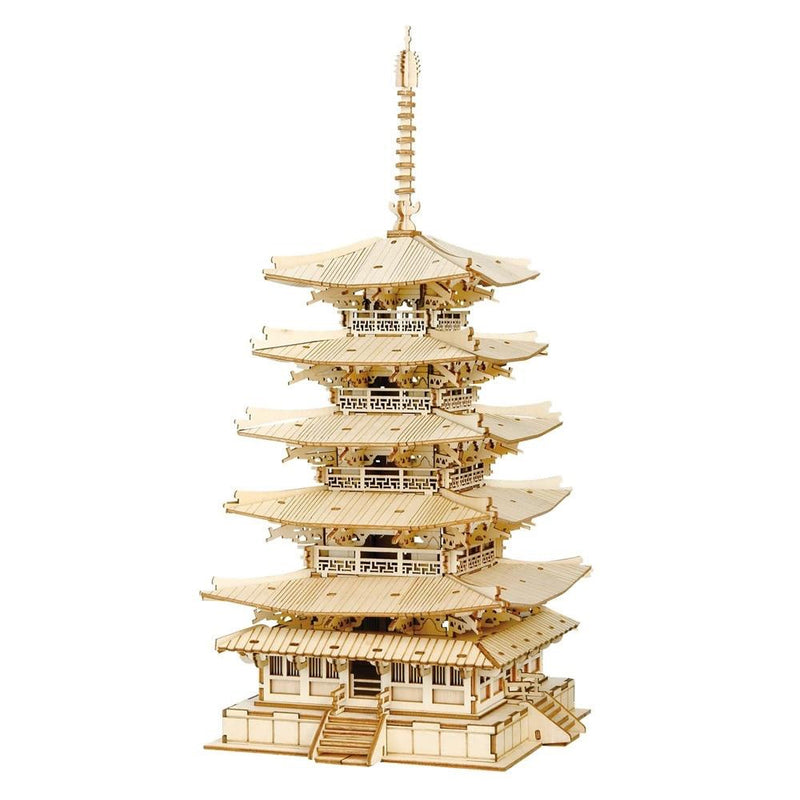 Robotime Rolife 275pcs DIY 3D Five-storied Pagoda Wooden Puzzle Game