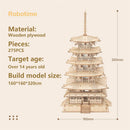 Robotime Rolife 275pcs DIY 3D Five-storied Pagoda Wooden Puzzle Game