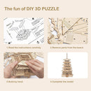 Robotime Rolife 275pcs DIY 3D Five-storied Pagoda Wooden Puzzle Game