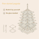 Robotime Rolife 275pcs DIY 3D Five-storied Pagoda Wooden Puzzle Game