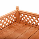 Wooden Puppy Pet Dog House Wood Room In/outdoor Raised Roof Balcony Bed Shelter