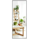 59"Full Length Body Mirror Aluminum Frame Leaning Hanging Dressing Mirror HW66483