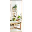 59"Full Length Body Mirror Aluminum Frame Leaning Hanging Dressing Mirror HW66483