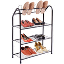 Black 4 Tire Metal Shoe Tower Shelf Storage Rack Cabinet Dorm Home Furniture New