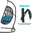 Hammock Chair with Stand Hanging Cushioned Swing Egg Chair for Indoor Outdoor OP70424