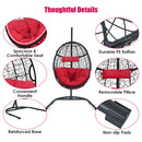 Hammock Chair with Stand Hanging Cushioned Swing Egg Chair for Indoor Outdoor OP70424