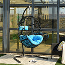Hammock Chair with Stand Hanging Cushioned Swing Egg Chair for Indoor Outdoor OP70424