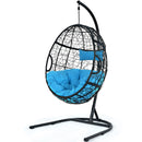 Hammock Chair with Stand Hanging Cushioned Swing Egg Chair for Indoor Outdoor OP70424