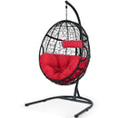 Hammock Chair with Stand Hanging Cushioned Swing Egg Chair for Indoor Outdoor OP70424