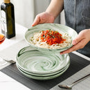 4-piece Ins Hot Pattern Handpainted Porcelain Ceramic Plate Set