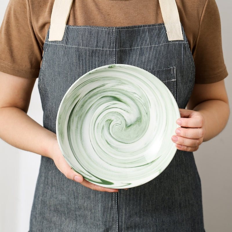 4-piece Ins Hot Pattern Handpainted Porcelain Ceramic Plate Set