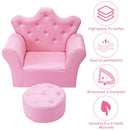Kids Sofa Armrest Chair Couch Children Toddler Birthday Gift w/ Ottoman HW54194