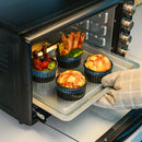 6-Piece 300ML Blue Ceramic Ramekins Baking Cup for Souffle,Creme