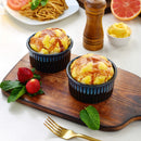 6-Piece 300ML Blue Ceramic Ramekins Baking Cup for Souffle,Creme