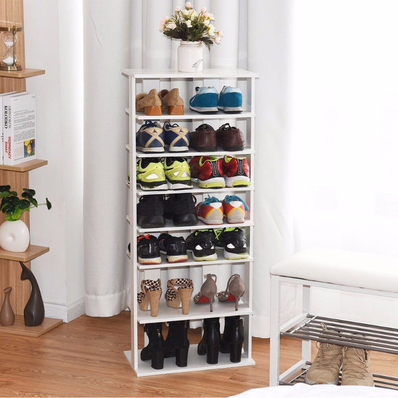 Wooden Shoes Storage Stand 7 Tiers Big Shoe Rack Organizer Multi-Shoe Rack New   Home Furniture HW57381