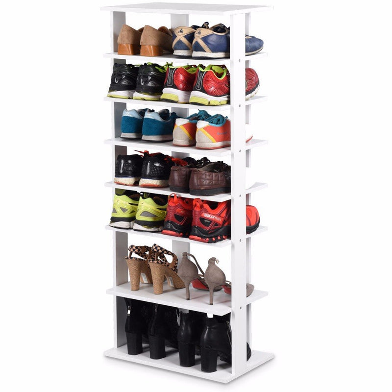 Wooden Shoes Storage Stand 7 Tiers Big Shoe Rack Organizer Multi-Shoe Rack New   Home Furniture HW57381