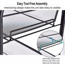 5 Tier Mesh Rolling File Utility Cart Home Portable Trolley Organizer Office Kitchen Storage Basket HW54963BK
