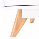 Modern TV Stand Entertainment Center Console Cabinet Stand 2 Doors Shelves White Wood Living Room Furniture HW60413