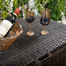 Portable Rattan Cooler Cart Trolley Outdoor Patio Pool Party Ice Drink Mix Brown HW52974