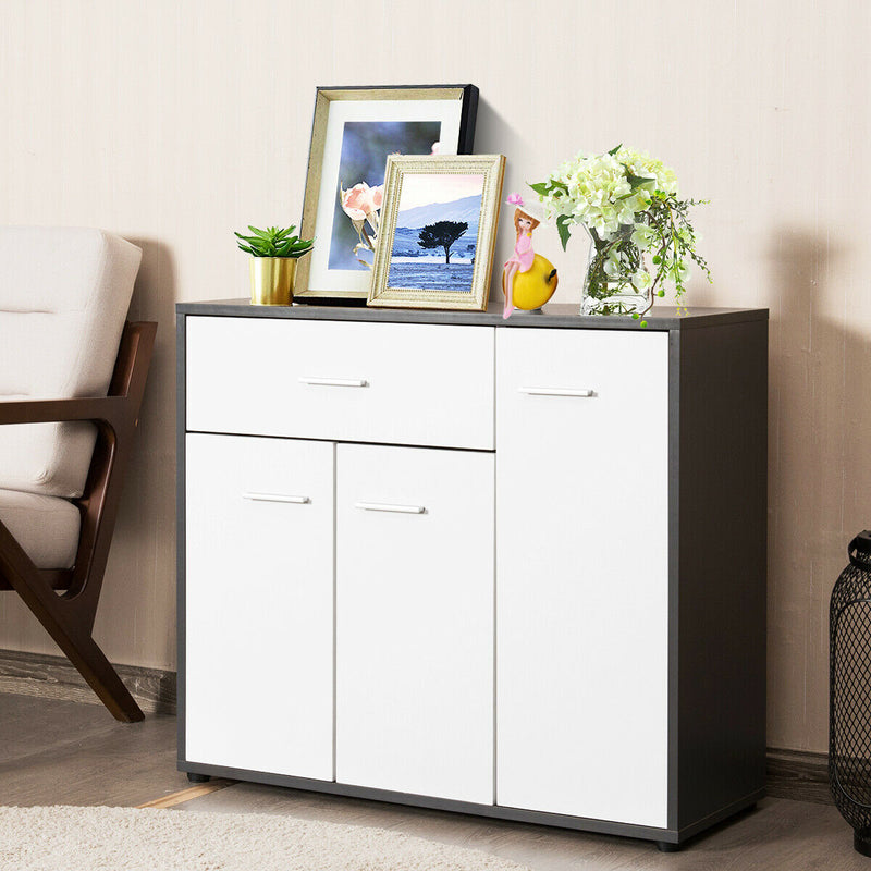 Buffet Sideboard Cabinet Console Table Storage Unit Entryway Furniture W/Shelf HW63876