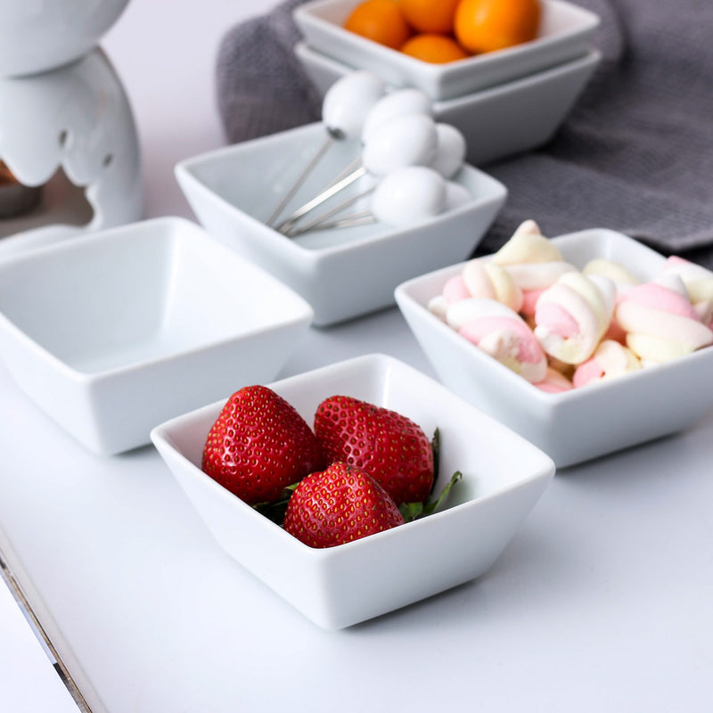 Mini Chocolate Fondue Set Two-layer Porcelain Tealight Cheese Fondue