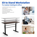 Standing Desk Height Adjustable Sit to Stand Workstation w/Crank Handle HW65655