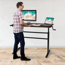 Standing Desk Height Adjustable Sit to Stand Workstation w/Crank Handle HW65655