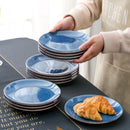 4/8/12-Pieces Porcelain Dessert Plate in Vintage Look Ceramic Plate