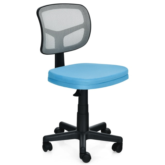 Armless Office Chair Adjustable Swivel Computer Mesh Desk Chair HW67630
